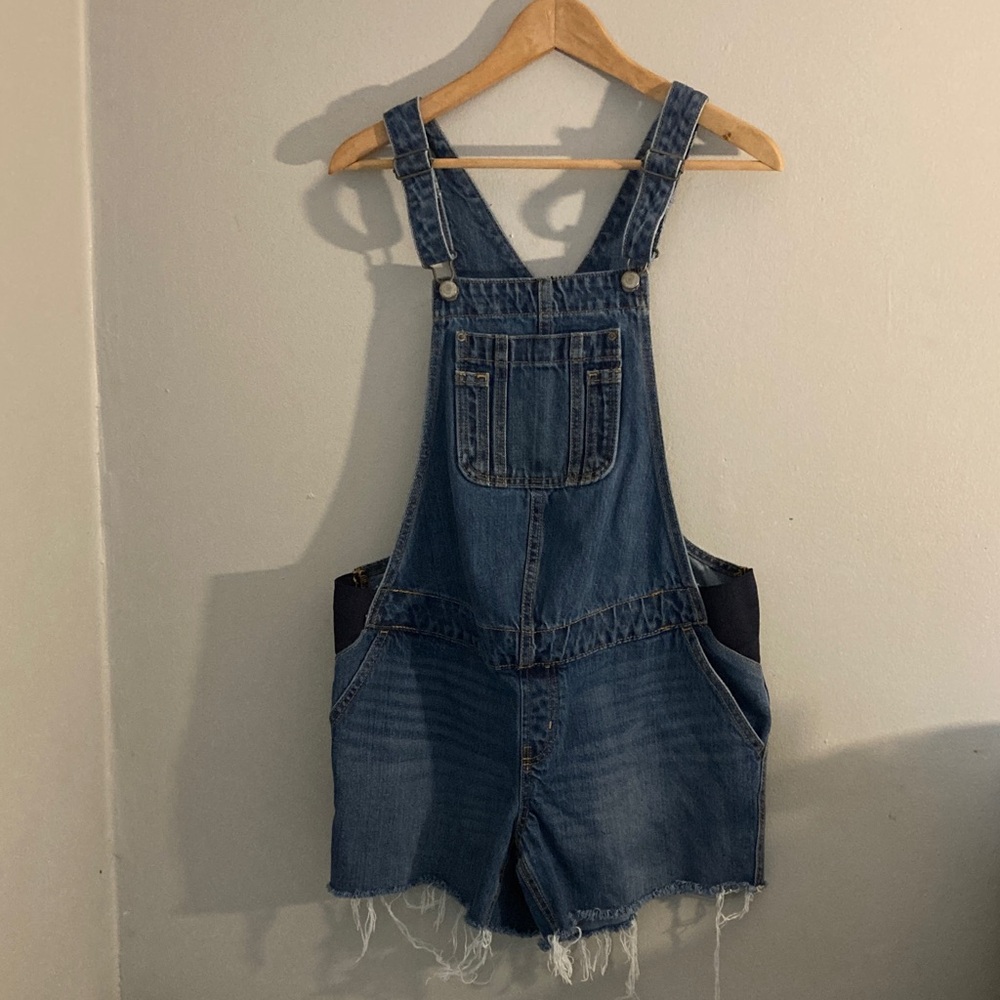 Old Navy Blue Denim Maternity Overalls